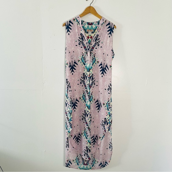 Mara Hoffman Pink Boho Maristar High Lo Shirt Dress - Picture 11 of 11